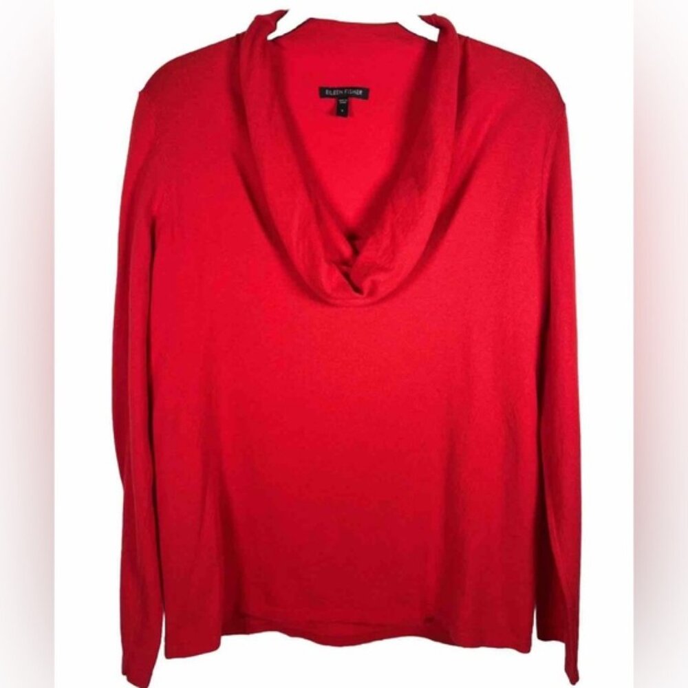 EILEEN FISHER SILK BLEND Cowl Neck Pullover Sweater Size S